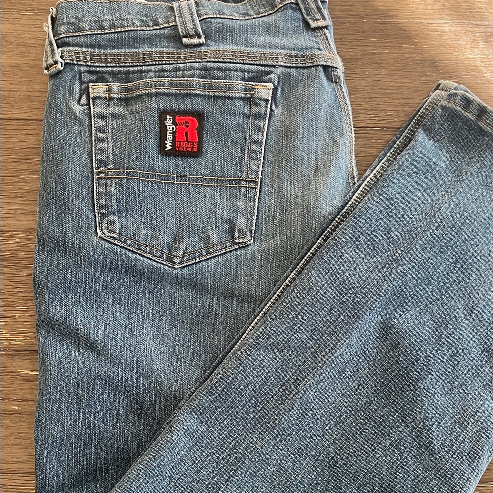 Wrangler Riggs Work Wear Men's Blue Relaxed Jeans